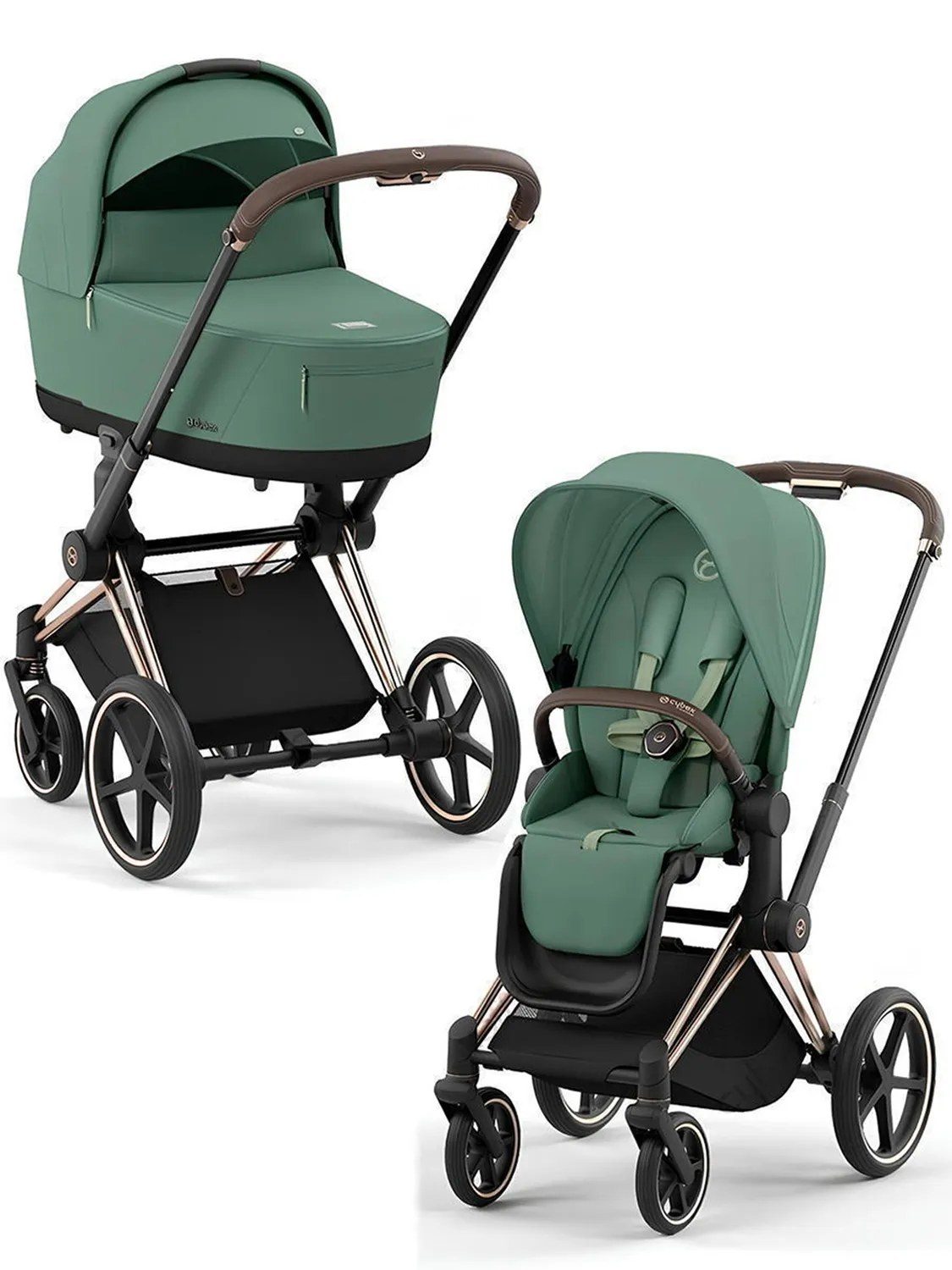 Коляска 2 в 1 Cybex Priam IV шасси Rosegold — купить в Симферополе